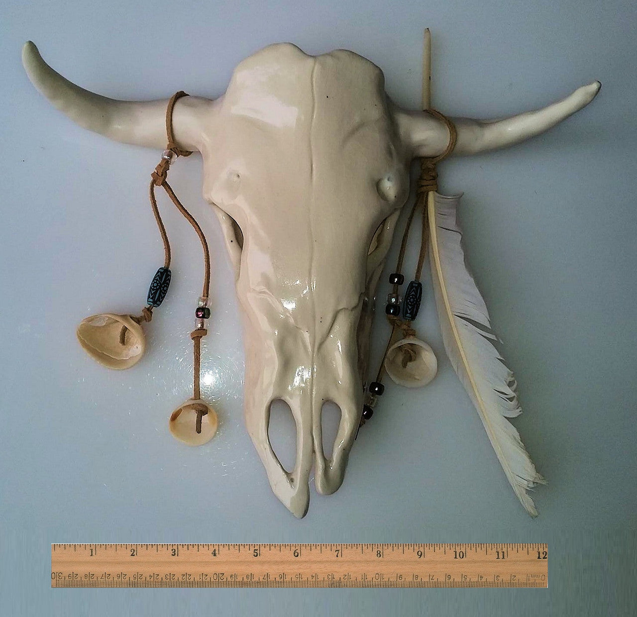 White Elk Wall Hanging: Perseverance, Reach for the Sky: by Naomi Knecht-1