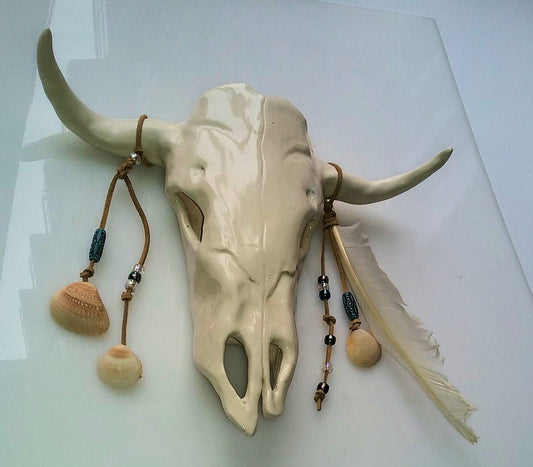 White Elk Wall Hanging: Perseverance, Reach for the Sky: by Naomi Knecht-0