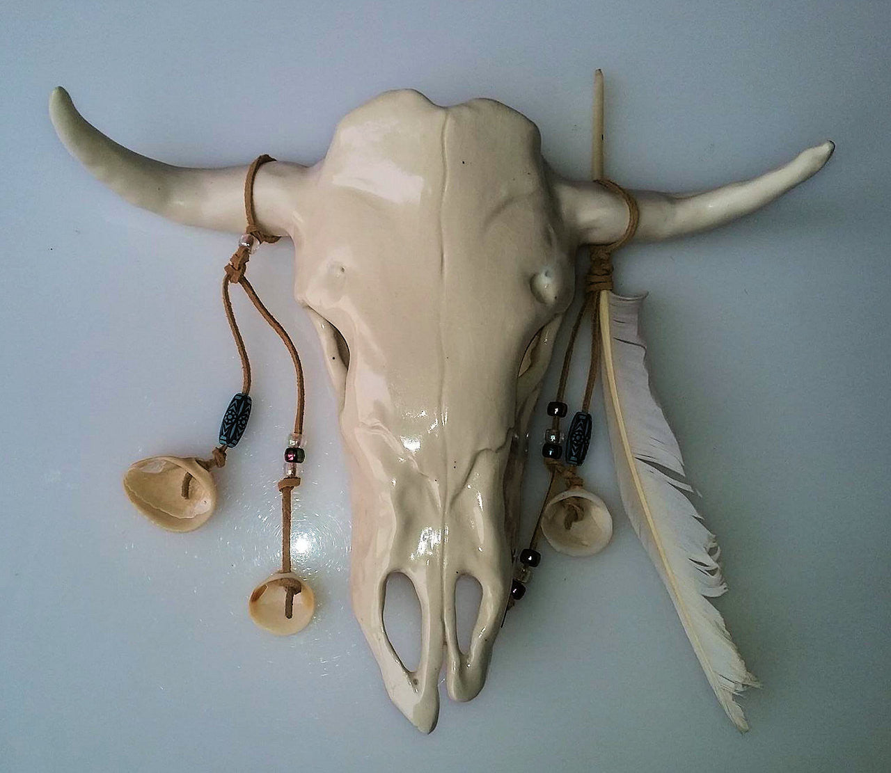 White Elk Wall Hanging: Perseverance, Reach for the Sky: by Naomi Knecht-13