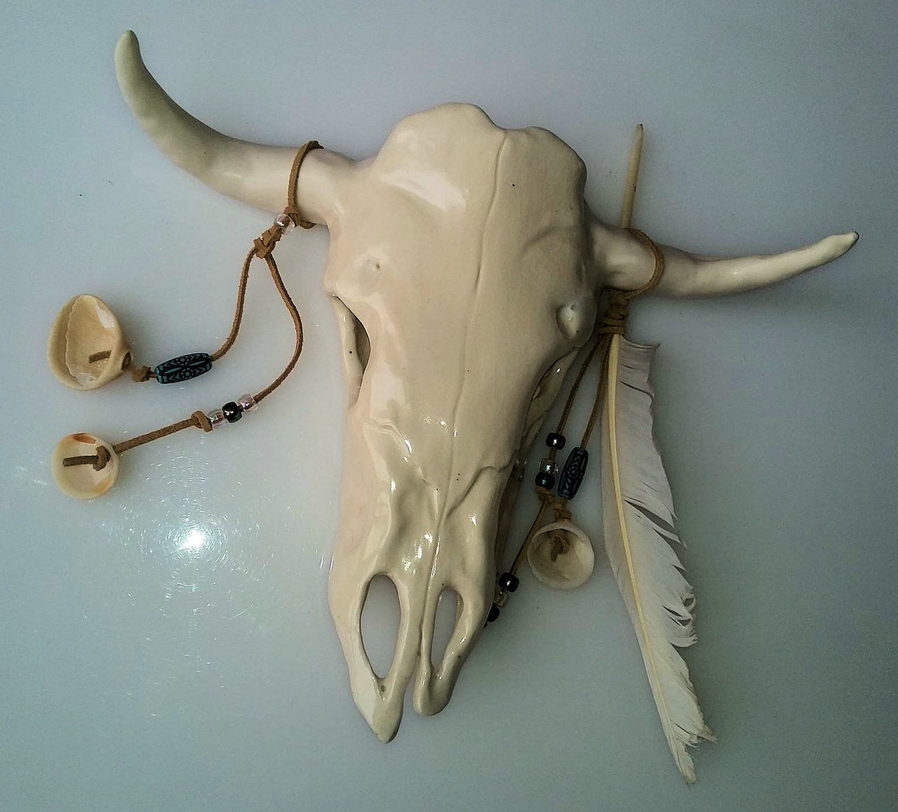 White Elk Wall Hanging: Perseverance, Reach for the Sky: by Naomi Knecht-14