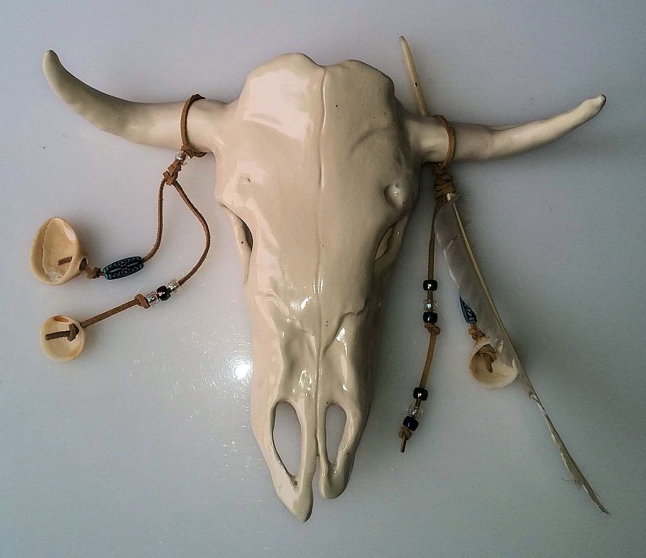 White Elk Wall Hanging: Perseverance, Reach for the Sky: by Naomi Knecht-12