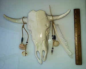 White Elk Wall Hanging: Perseverance, Reach for the Sky: by Naomi Knecht-15